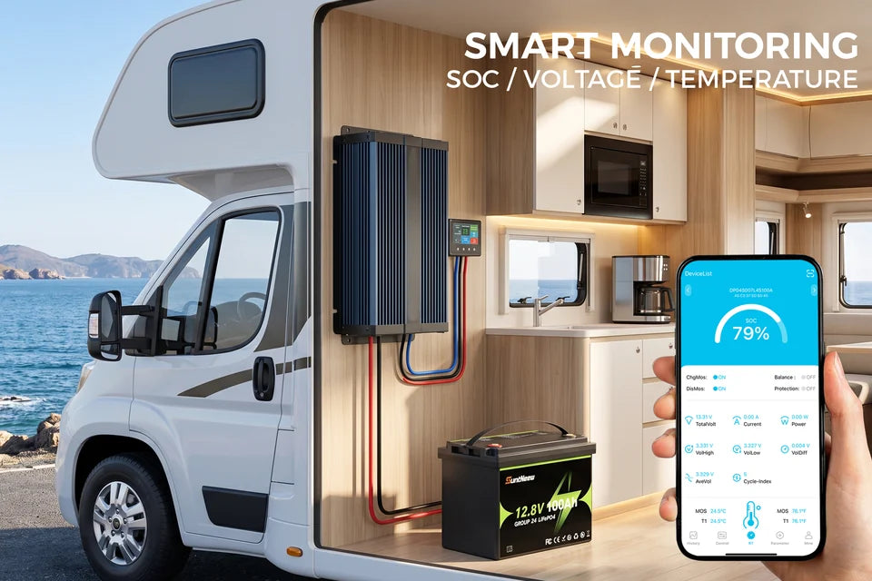 SuntNeew Group 24 battery with Bluetooth status monitoring