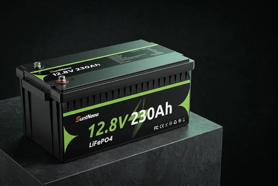SuntNeew 12.8V 230Ah LiFePO4 RV battery premium product hero