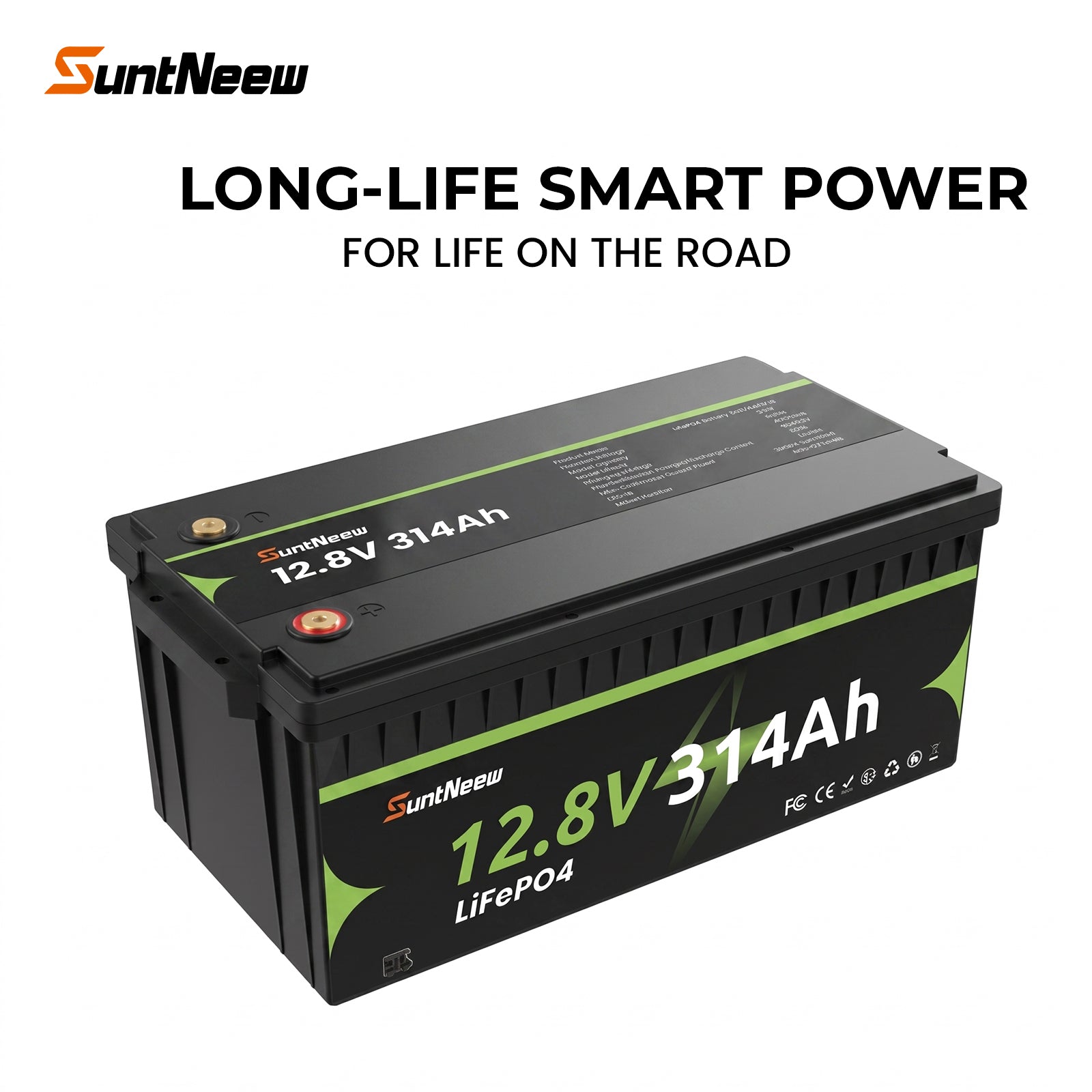 SuntNeew 12.8V 314Ah LiFePO4 RV battery