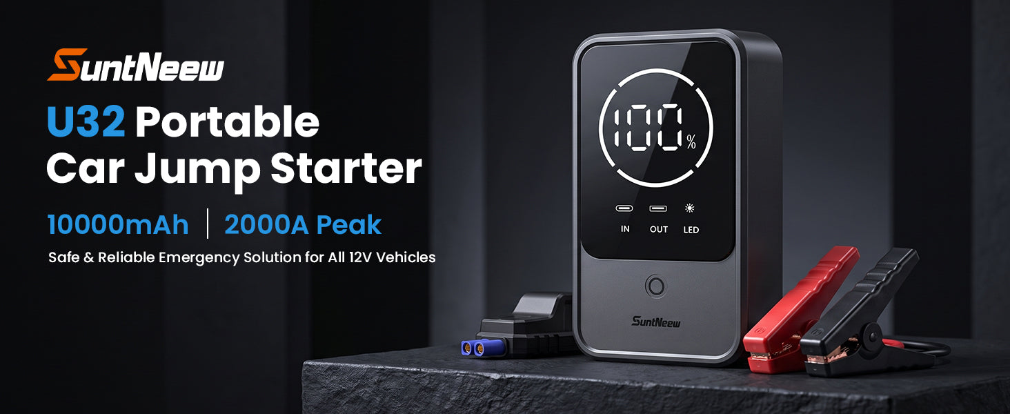 SuntNeew U32 portable car jump starter overview
